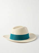 Frescobol Carioca - Rafael Grosgrain-Trimmed Straw Panama Hat - Neutrals