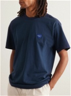 Carhartt WIP - Double Heart Logo-Appliquéd Printed Cotton-Jersey T-Shirt - Blue