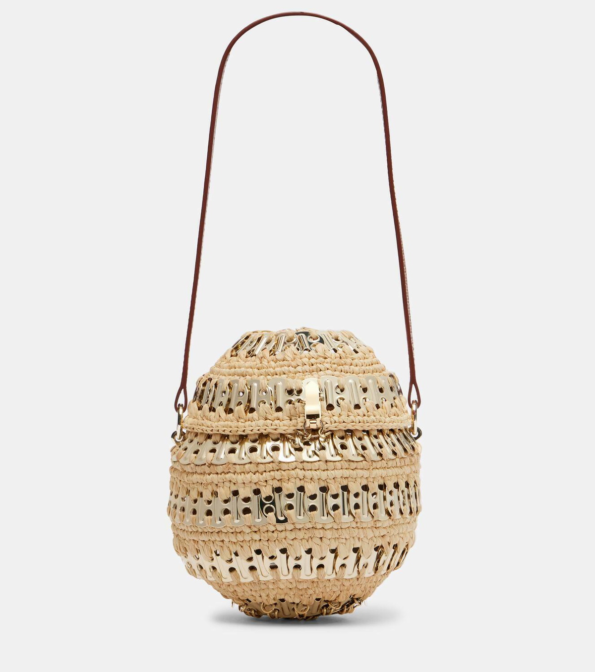 【Rabanne】 1969 embellished raffia shoulder bag Rabanne 1969 embellished raffia shoulder bag Paco Rabanne
