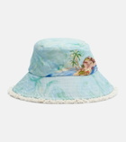 Alémais Printed linen bucket hat