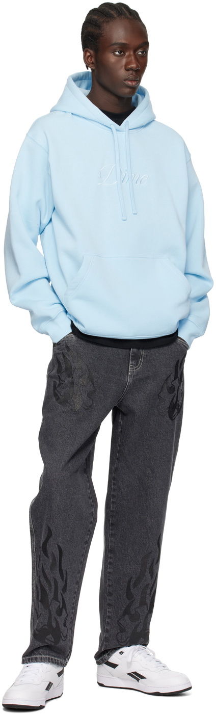 Dime Blue Cursive Hoodie Dime