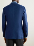 Boglioli - Slim-Fit Double-Breasted Wool-Blend Tweed Blazer - Blue