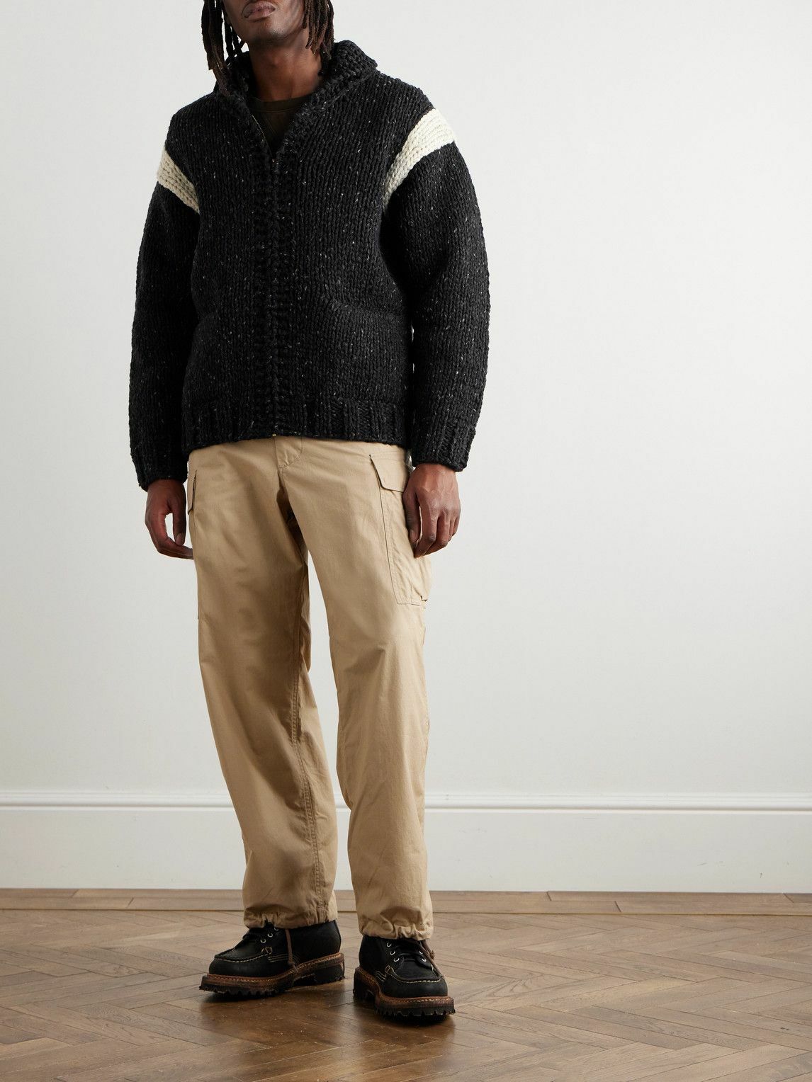 ☆ L visvim POLLOCK SWEAT ZIP CARDIGAN ☆ Black Clairmont Cardigan