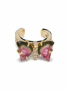 Jacquie Aiche 14K Yellow Gold Watermelon Tourmaline Butterfly Ear Cuff