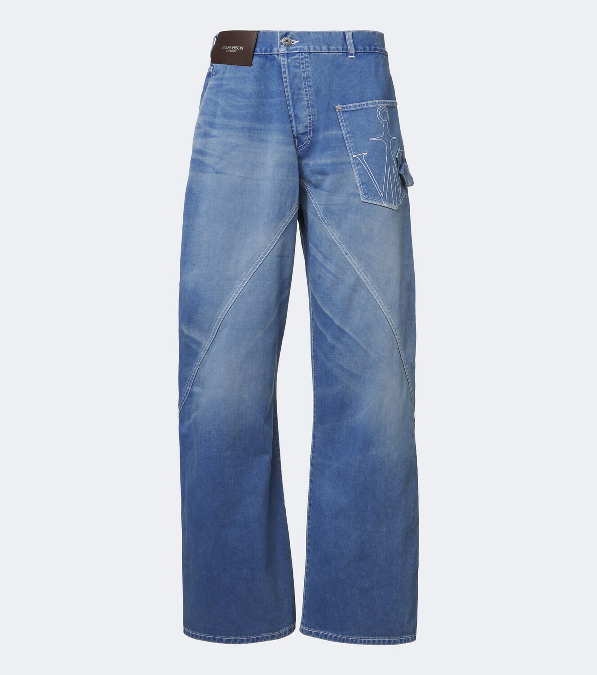 JW Anderson Twisted embroidered straight jeans