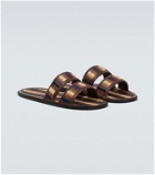 Bode Duotone leather-trimmed slides