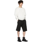 Issey Miyake Men White Crepe Tuck Jersey T-Shirt