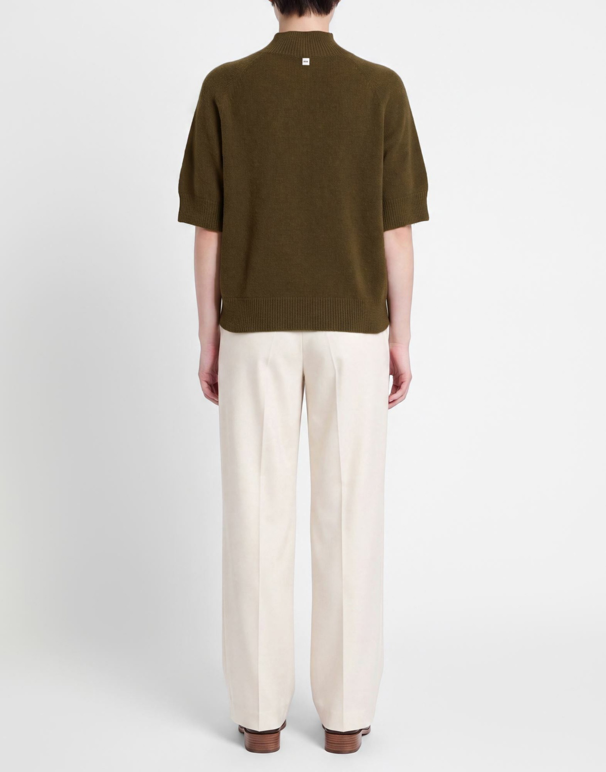 Manila Grace Womens Turtleneck Military in Green