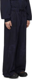 Juun.J Navy Painted Jersey Trousers