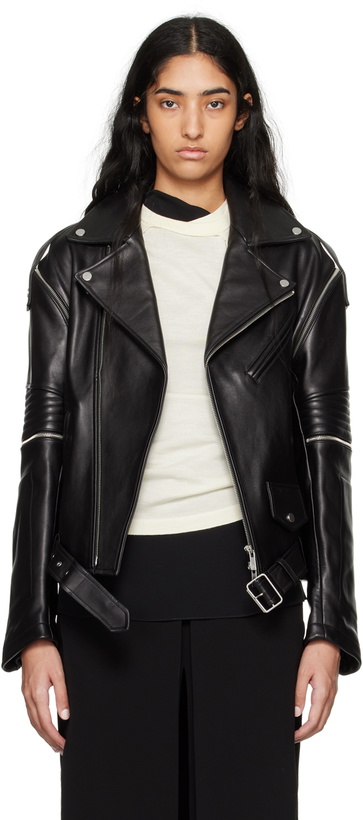 Photo: Helmut Lang Black Astro Biker Leather Jacket