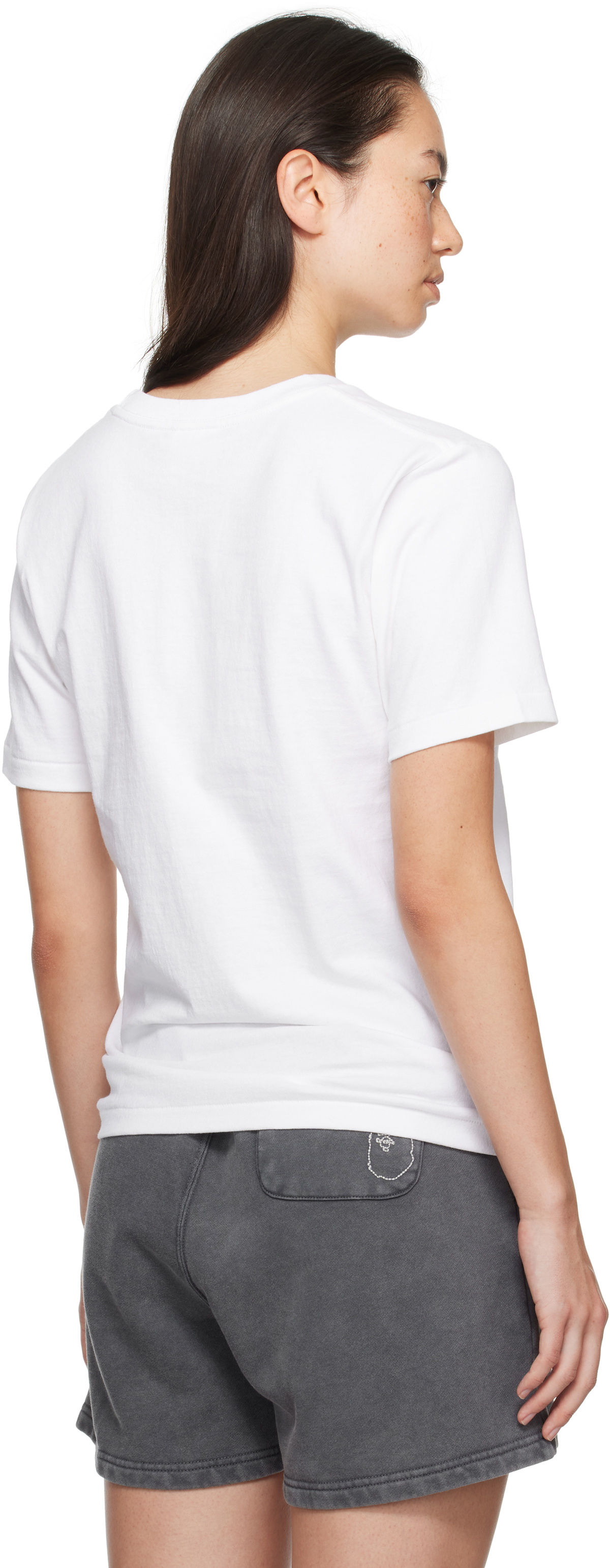 BAPE White Denim College T-shirt