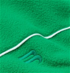 BALENCIAGA - Oversized Piped Fleece Track Jacket - Green