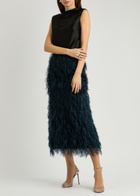 Roksanda Maris Silk-satin top Black