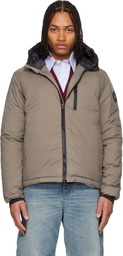 Canada Goose Taupe 'Black Label' Lodge Hooded Down Jacket