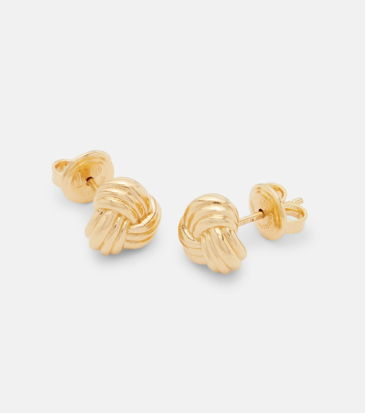 Bottega Veneta Intreccio 18kt gold-plated sterling silver earrings