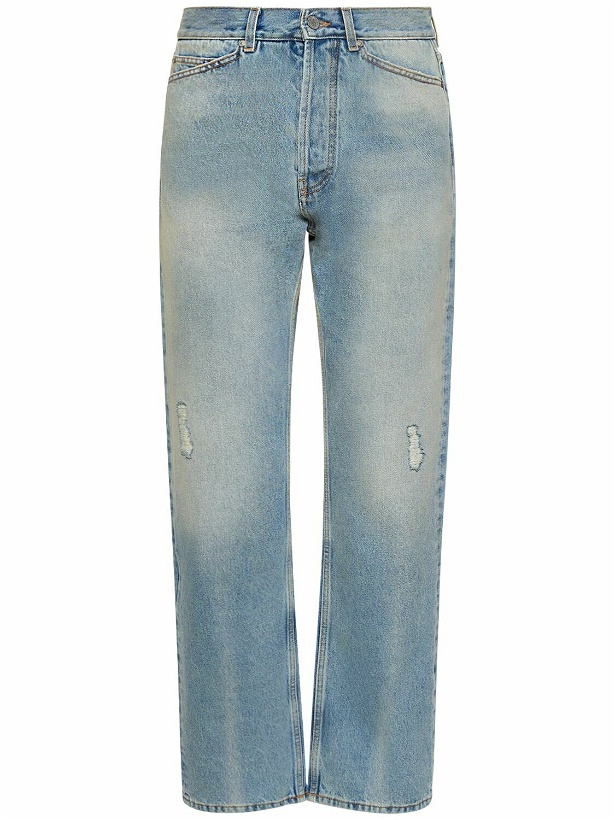 Photo: PALM ANGELS - Monogram Loose Cotton Denim Jeans