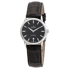 Edox Les Bemonts Black Dial Black Leather Ladies Watch 57001 3 GIN