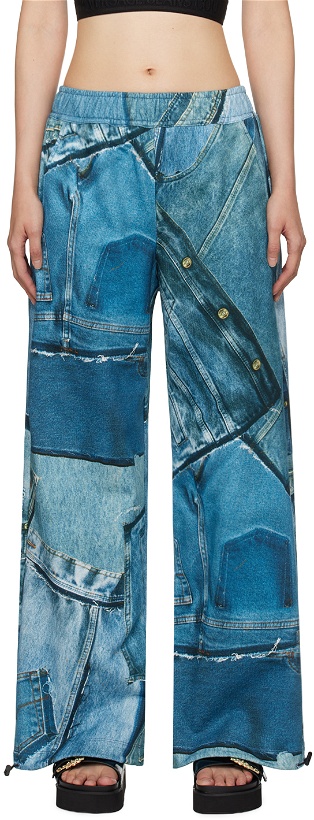 Photo: Versace Jeans Couture Blue Trompe L'œil Lounge Pants