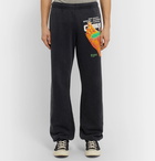 Off-White - Printed Fleece-Back Cotton-Jersey Sweatpants - Black