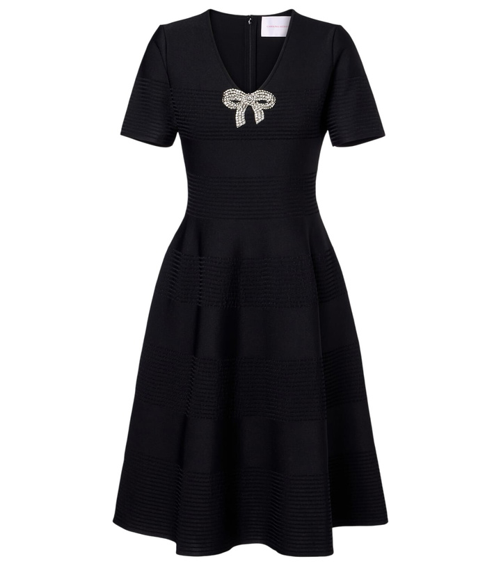 Photo: Carolina Herrera Bow-detail embellished minidress
