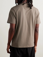 C.P. Company - Logo-Embroidered Cotton-Jersey T-Shirt - Brown