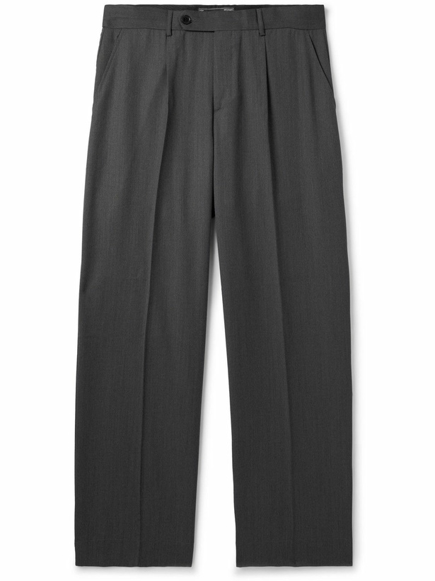 Photo: mfpen - Service Pleated Wool Trousers - Gray