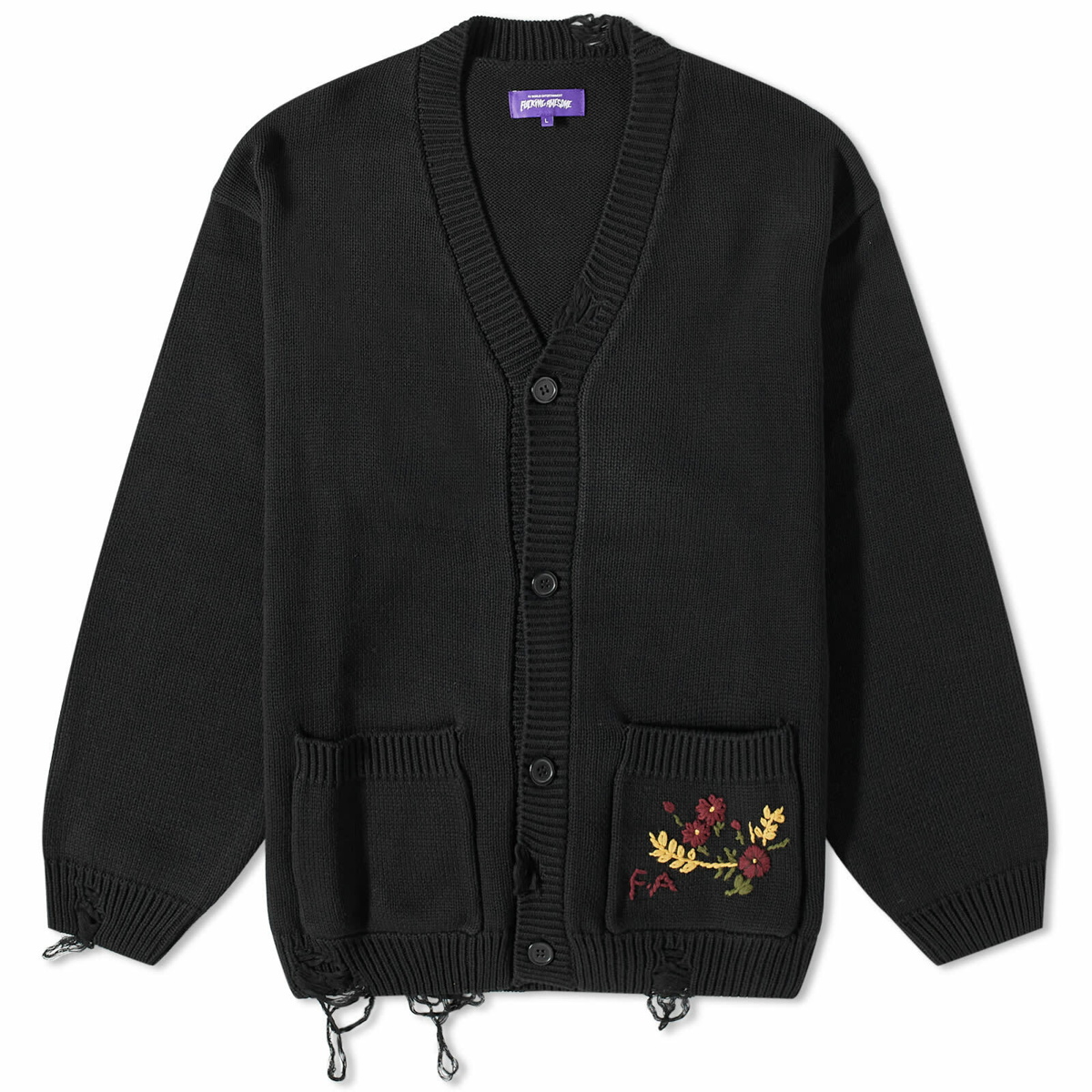 Fucking Awesome Men's Embroidered Scorpion Cardigan in Black 