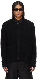 sacai Black Loose Thread Cardigan