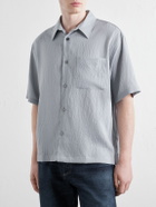 FRAME - Striped Shell Shirt - Blue