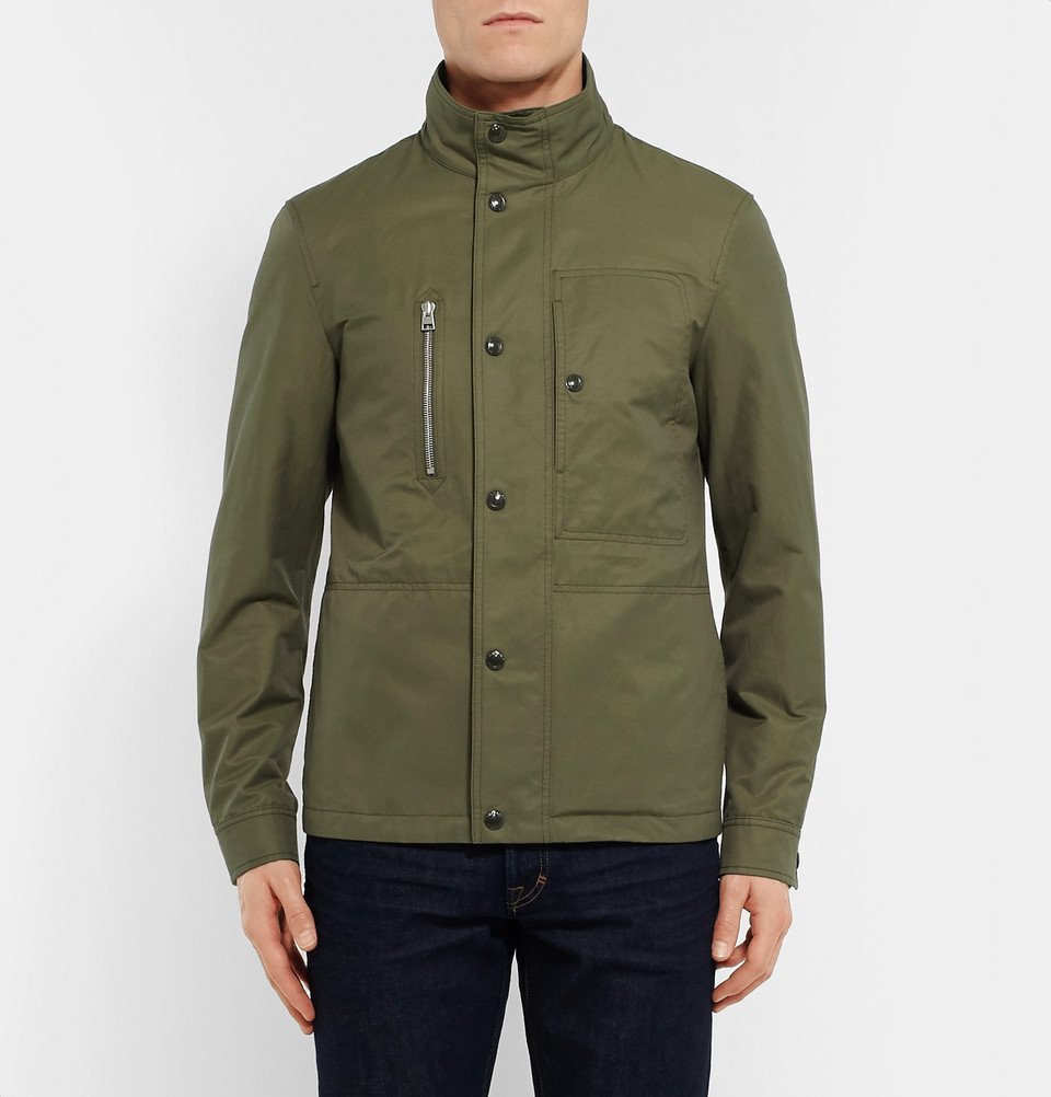 TOM FORD - Cotton-Blend Field Jacket - Men - Army green TOM FORD