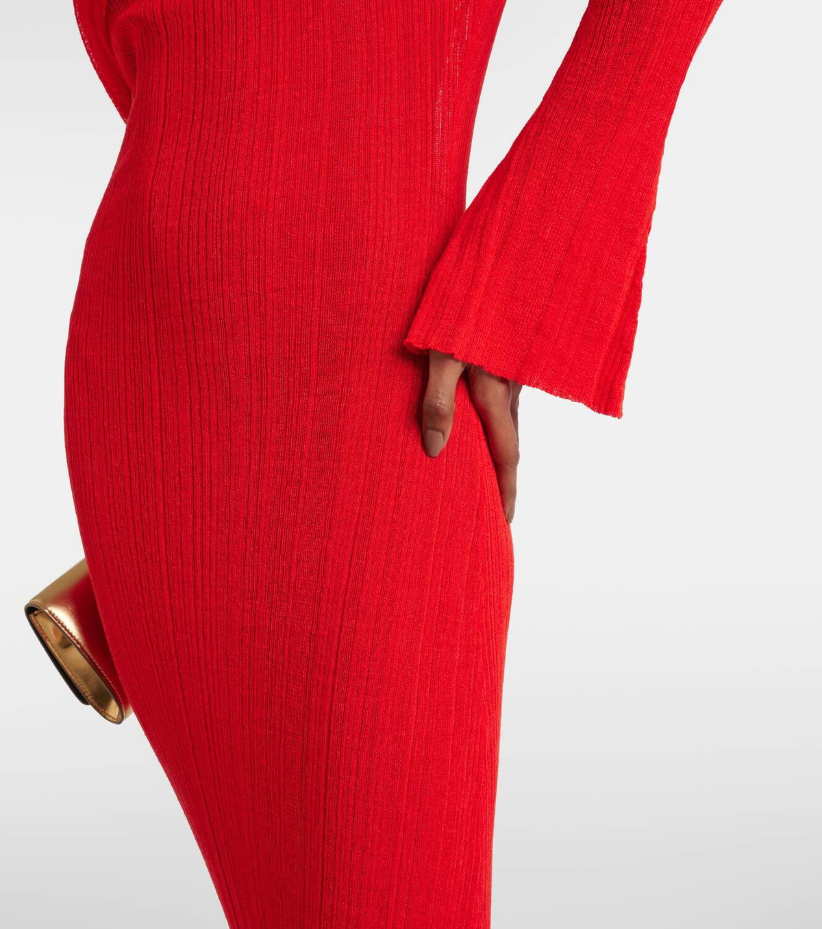 strapless open back dress Ribbed Off-Shoulder Solid Dress (HMD14242) – AVRIL main image 0