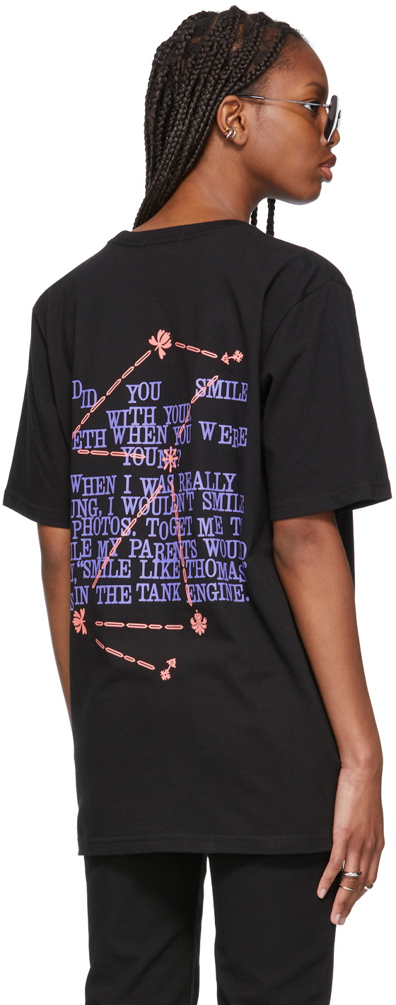 SSENSE WORKS SSENSE Exclusive Dev Hynes Black 'Smile' T-Shirt