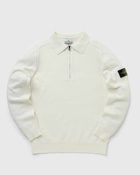 Stone Island Pullover Raw Hand Cotton White - Mens - Half Zips