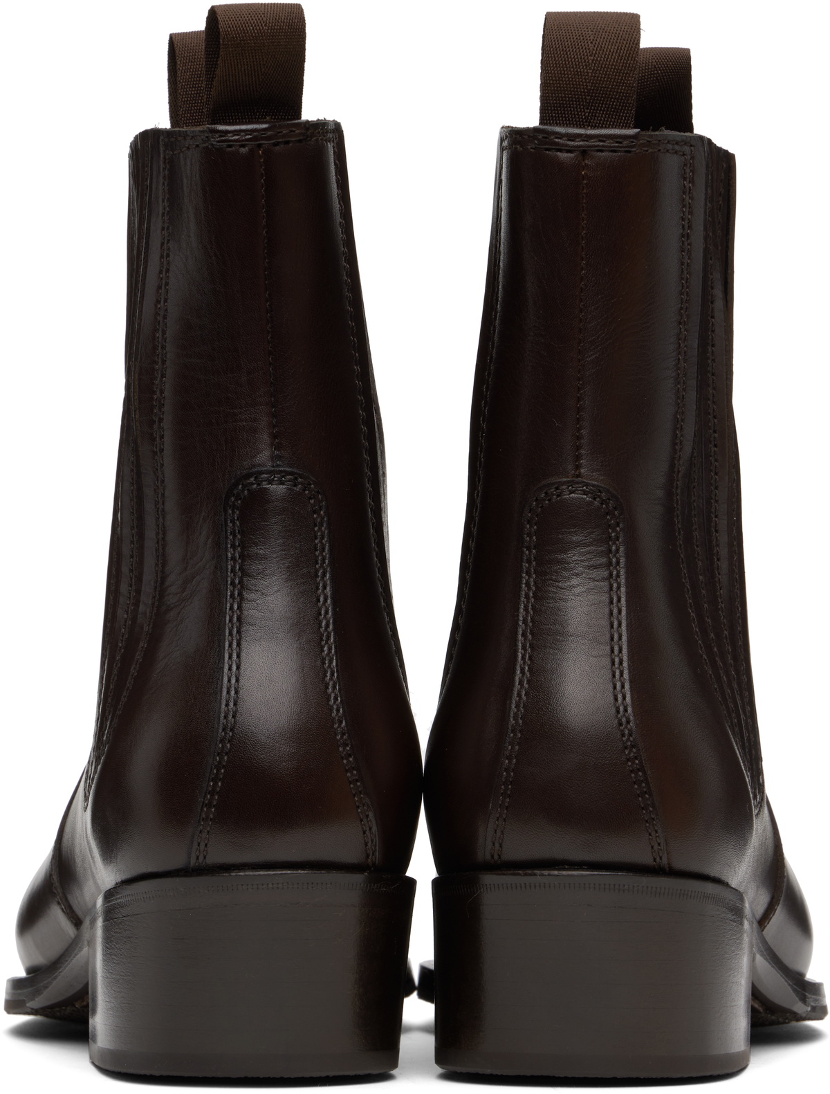 LEMAIRE Brown Vegetable-Tanned Chelsea Boots