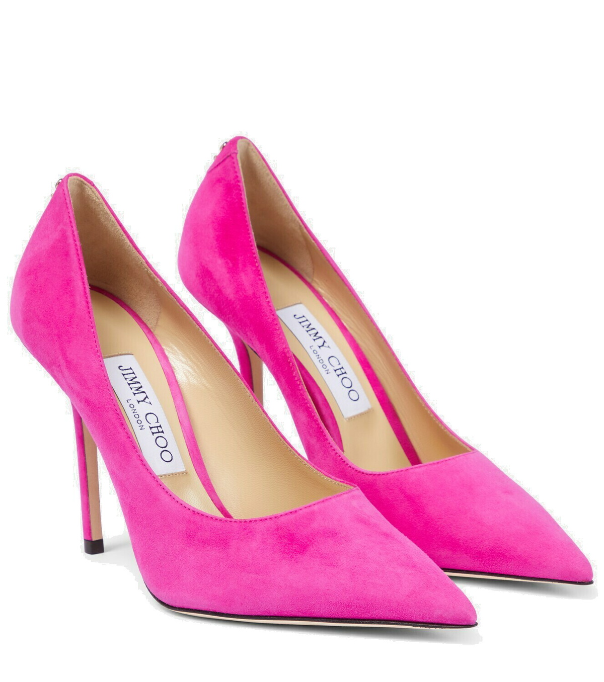 【送料&関税込】Jimmy Choo Love 65 Suede Pumps Black Suede Pointed pumps with JC Emblem | LOVE 65 | 24:7