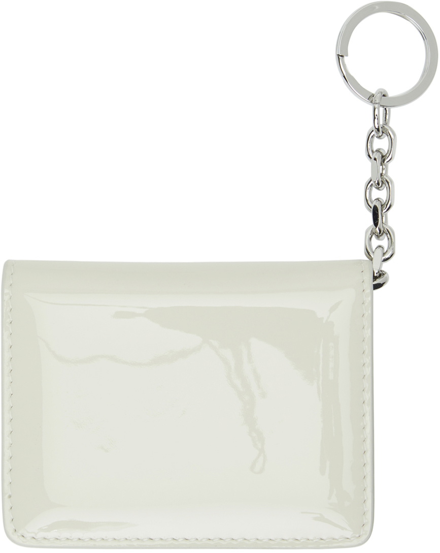 Maison Margiela OffWhite Patent Keyring Bifold Card Holder Maison Margiela