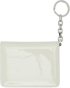 Maison Margiela Off-White Patent Keyring Bifold Card Holder
