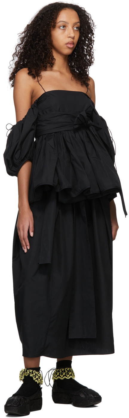Cecilie Bahnsen Black Junita Midi Skirt Cecilie Bahnsen