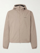 Portal - Level Alpha Logo-Print Fleece-Trimmed Recycled-Shell Jacket - Brown