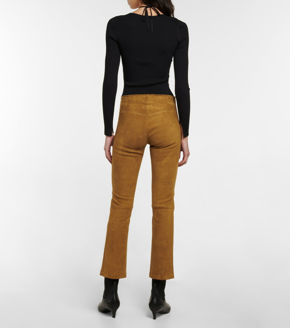 Stouls Cherilyn high-rise suede flared pants Stouls
