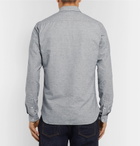 Oliver Spencer - Clerkenwell Slim-Fit Striped Brushed-Cotton Shirt - Men - Indigo