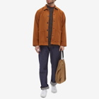 Universal Works Men's Melton Wool Easy Overshirt in Camel