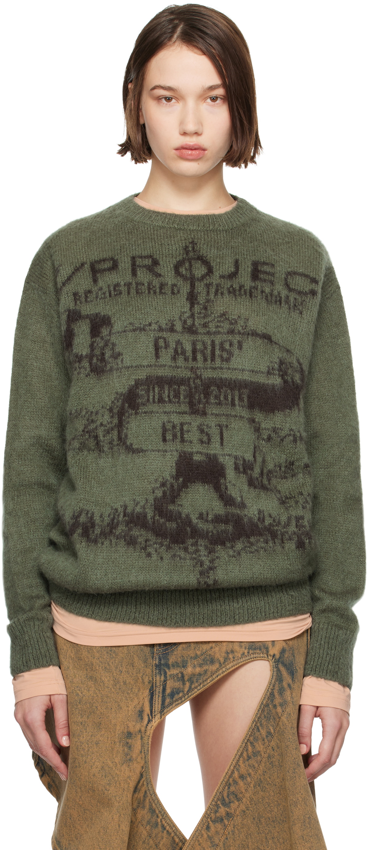 Y/Project Green Paris' Best Jacquard Pullover Sweater Y/Project