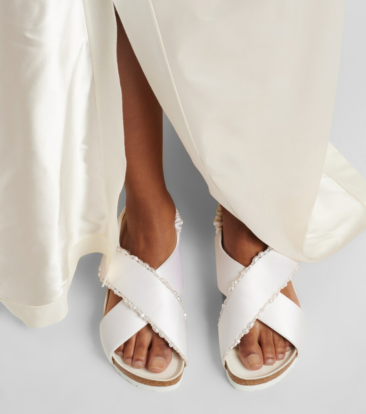 Birkenstock 1774 x Danielle Frankel Tulum embellished satin sandals