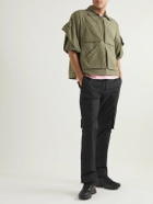 SAIF UD DEEN - Convertible Panelled Canvas Jacket - Green
