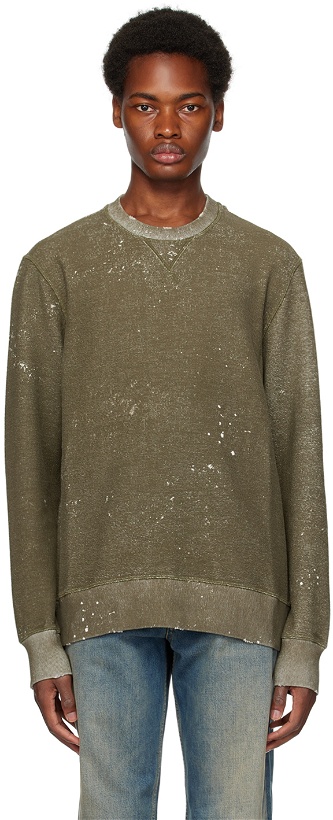 Photo: Golden Goose Green Distressed Sweatshirt