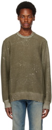 Golden Goose Green Distressed Sweatshirt