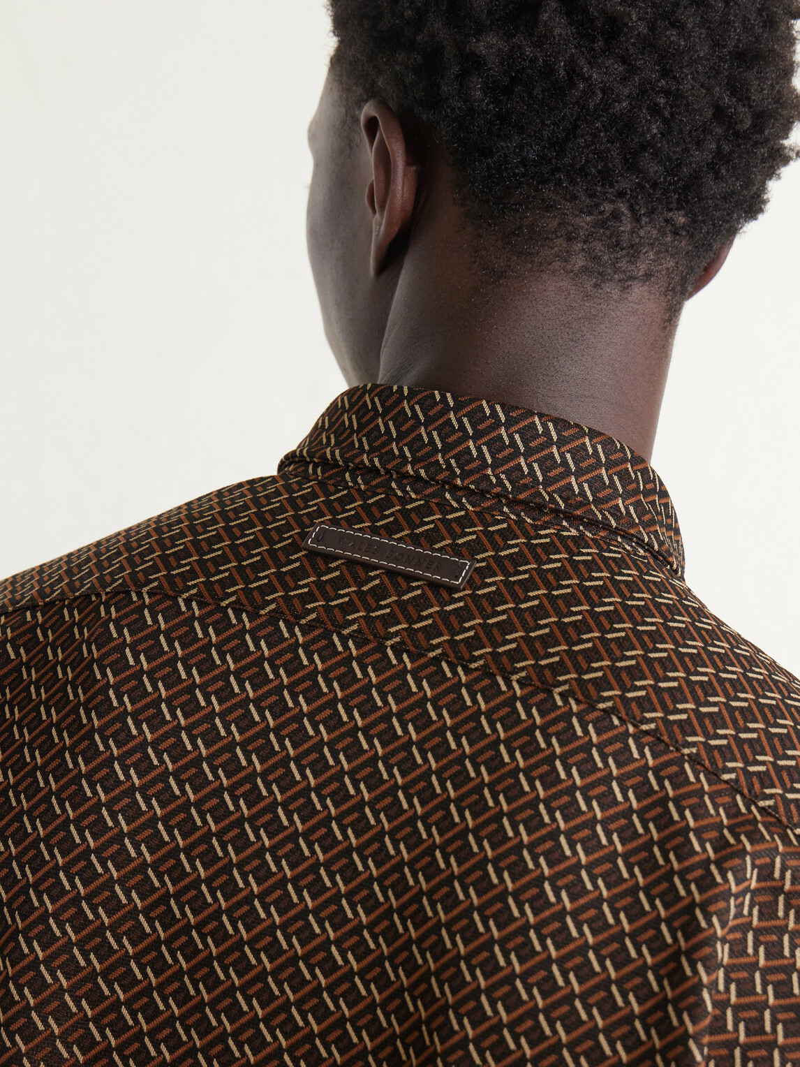 Wales Bonner - Doshi Button-Down Jacquard-Knit Shirt - Brown