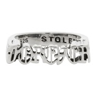 Stolen Girlfriends Club Silver Gothic Forever Seal Ring