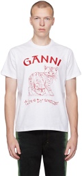 GANNI White Future T-Shirt
